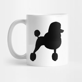 Black Standard Poodle Silhouette Mug